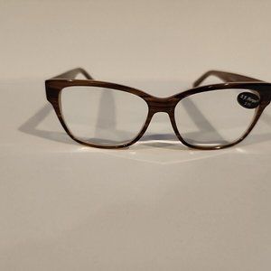 Bumbry Optical Reading Glasses, Brown stipe, by Aj Morgan